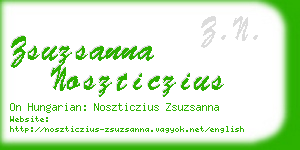 zsuzsanna noszticzius business card